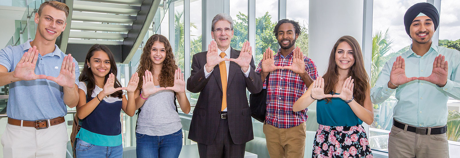 President Julio Frenk with students